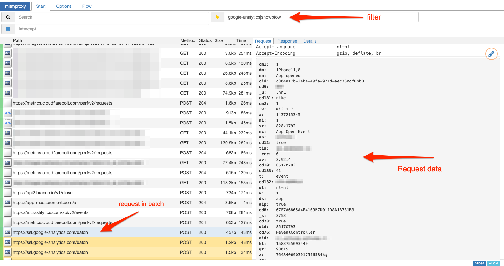 MITM web interface