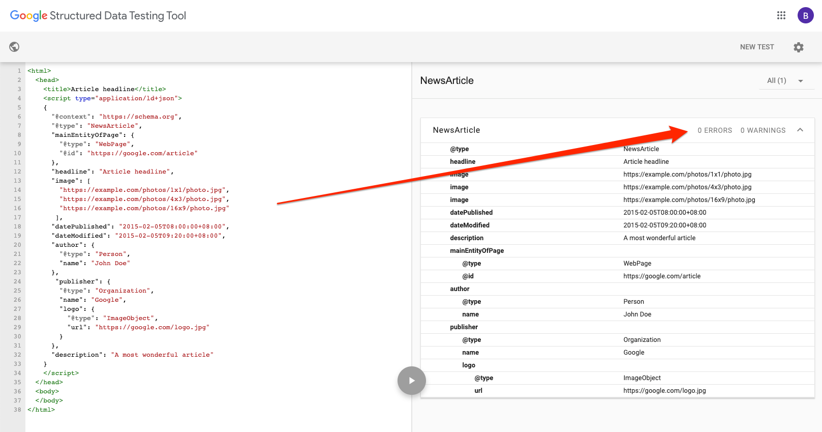 check your structured data